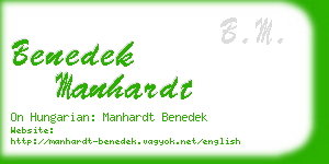 benedek manhardt business card